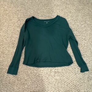 American Eagle Outfitters dark green Long Sleeve Top
